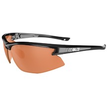 Bliz Motion sportliche Sonnenbrille - schwarz mir orangen Gläser