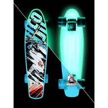 Surfing Beach Rough Poster Leuchtendes Skate- / Pennyboard 22,5 "