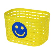 Smiley vorderer Kinder-Fahrradkorb Kunststoff - gelb