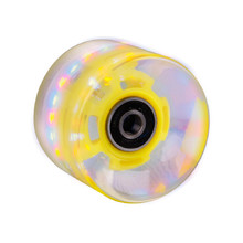Leuchtendes Rad für das Penny Board 60 × 45 mm inkl. der Lager ABEC 7 - gelb