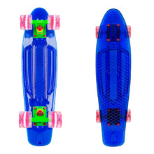Penny board WORKER Transpy 400 22" mit leuchtenden Rädern