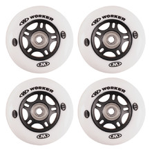 In-line Räder WORKER 84mm und ABEC-9 Lager chrome - Set 4 St.