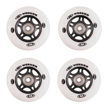 In-line Räder WORKER 70 mm und ABEC-5 Lager chrome - Set 4 St.