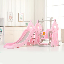 inSPORTline Swingslide Kinderrutsche mit Schaukel und Korb 4in1 - rosa
