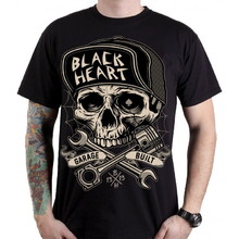 BLACK HEART Garage Built T-Shirt - schwarz