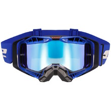Motocrossbrille LS2 Aura Pro Schwarz Blau Iridium Glas