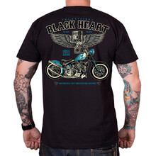 BLACK HEART Blue Chopper T-Shirt - schwarz