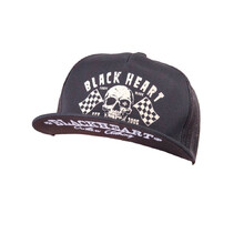 Trucker Cap mit schwarzer HERZ-Flagge - schwarz