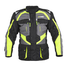 W-TEC Burdys Evo herren Motorradjacke - schwarz-grau-grün