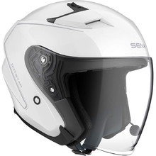 SENA Outstar Motorradhelm mit integriertem Headset - weiß glänzend