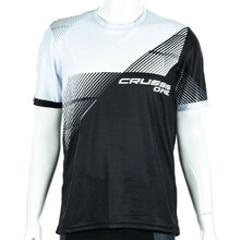 Herren-Sport-T-Shirt mit kurzen Ärmeln Crussis ONE - schwarz/weiss