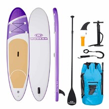 Paddleboard mit WORKER WaveTrip 10'6 "G2-Zubehör - Glyzinie Violett