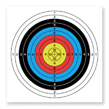 inSPORTline Dabbak 60x60cm 10 Stück Zielscheibe