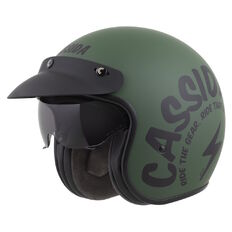 Cassida Oxygen Gear 2.0 Motorradhelm grün matt/schwarz