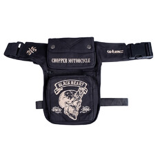 W-TEC Black Heart Devil Skull Black Tex Oberschenkeltasche