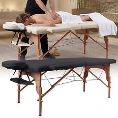 Massageliege inSPORTline Orashi 186x60x62,5-85,5 cm 2-teilig aus Holz