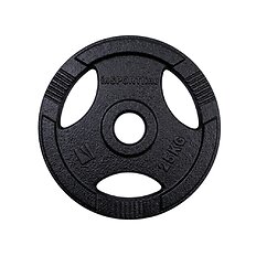 Olympische Scheibe aus Gusseisen inSPORTline Hamerton Schwarz 25 kg 50 mm