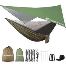 Hängematte mit Moskitonetz und Regendach inSPORTline Nomadia
