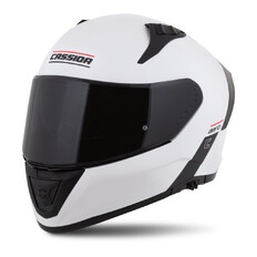 Motorradhelm Cassida Aero Solid weiß/schwarz