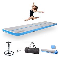 Airtrack inSPORTline Airstunt 400x100x10 cm weiß mit Handpumpe