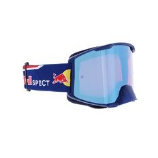 Motocross-Brille RedBull Spect Strive, blau matt, spiegelblaues Plexiglas
