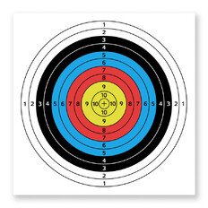inSPORTline Dabbak 60x60cm 10 Stück Zielscheibe