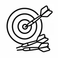 Darts und Zielscheiben