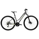Damen-Crossrad Kross EVADO 3.0 28" - Modell 2025 - šedá / zelená / lesk