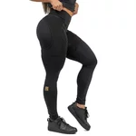 Damen-Sport-Leggings mit Netz Nebbia INTENSE Mesh 838 - Schwarz/Gold