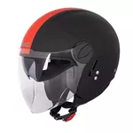 W-TEC Vernante Motorroller Helm - Black Matt-Corsa Red