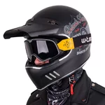 W-TEC Black Heart Retron Motorradhelm mit Dalhart Schutzbrille - Angerwheel Black