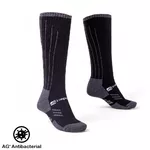 Merino-Socken inSPORTline Meritic Ski AG+ antibakteriell - schwarz-grau