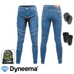 W-TEC Dynetis Damen-Moto-Jeans - blau