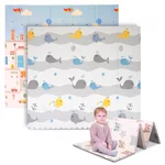 Faltbare Kindermatte inSPORTline Michlino 150x180x1,2 cm - Město/Velryby