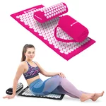 Akupressurmatte und Kissen inSPORTline Alavea II - rosa