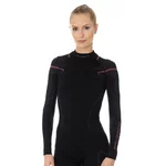 Frauen Brubeck Thermo Langarm T-Shirt - Black/Pink