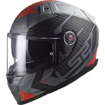 Moto Helm LS2 FF811 Vector II Splitter Matt Titanium Red