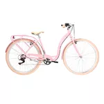 Damen-Stadtfahrrad Le Grand Lille 2 28" Gen 001 - růžová / šedá / lesk