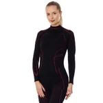 Damen Thermo-Motorrad-T-Shirt Brubeck Cooler LS14350 - Schwarz/Amaranth
