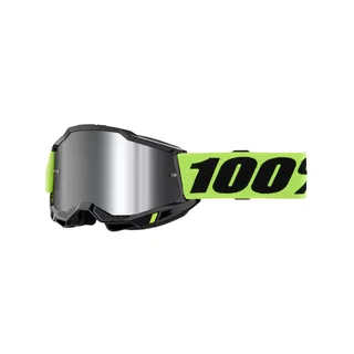 Motocross-Brille für Kinder 100 % Accuri 2 Junior Mirror - žlutá, zrcadlové stříbrné plexi