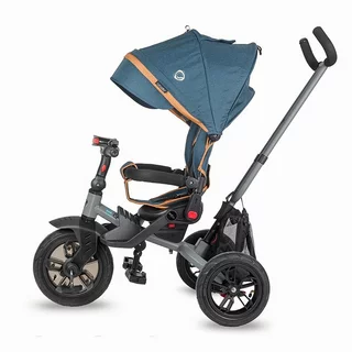 Kinderdreirad mit Führungsstange Coccolle Pianti - Mint Green