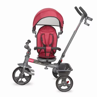 Kinderdreirad mit Führungsstange Coccolle Primo - magenta