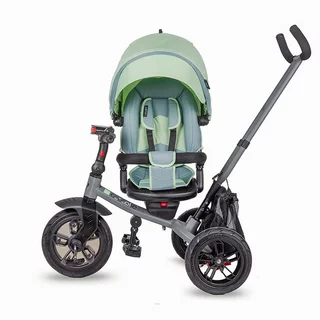 Kinderdreirad mit Führungsstange Coccolle Pianti - Mint Green