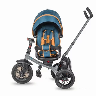 Kinderdreirad mit Führungsstange Coccolle Pianti - Mint Green