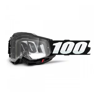 Motocross-Brille für Kinder 100 % Accuri 2 Junior - schwarzes, klares Plexiglas