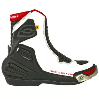 Motorradstiefel Ozone Urban II CE - schwarz-rot
