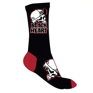 BLACK HEART Cap Skull Socken - rot-schwarz - rot-schwarz