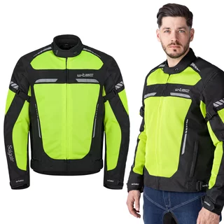 W-TEC Saigair Herren Sommer Motorradjacke - Fluo Yellow-Black