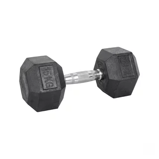 Sechseckige Kurzhantel inSPORTline Hexsteel 15 kg
