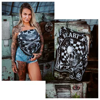 W-TEC Black Heart Bandest Halstuch - Bones